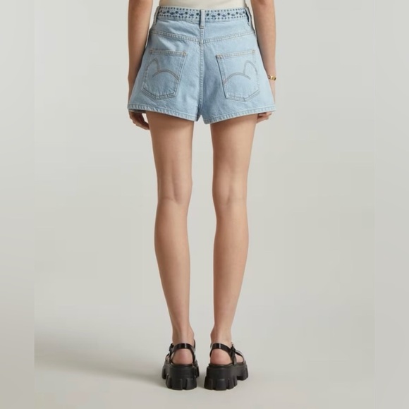 NWT FARM Rio Summer Garden Denim Shorts - Picture 14 of 15